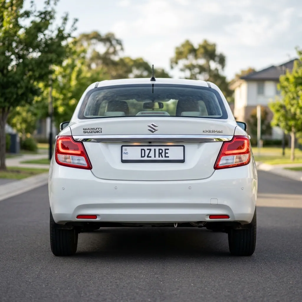 Swift Dzire Rear View view - available for hire in Madurai
