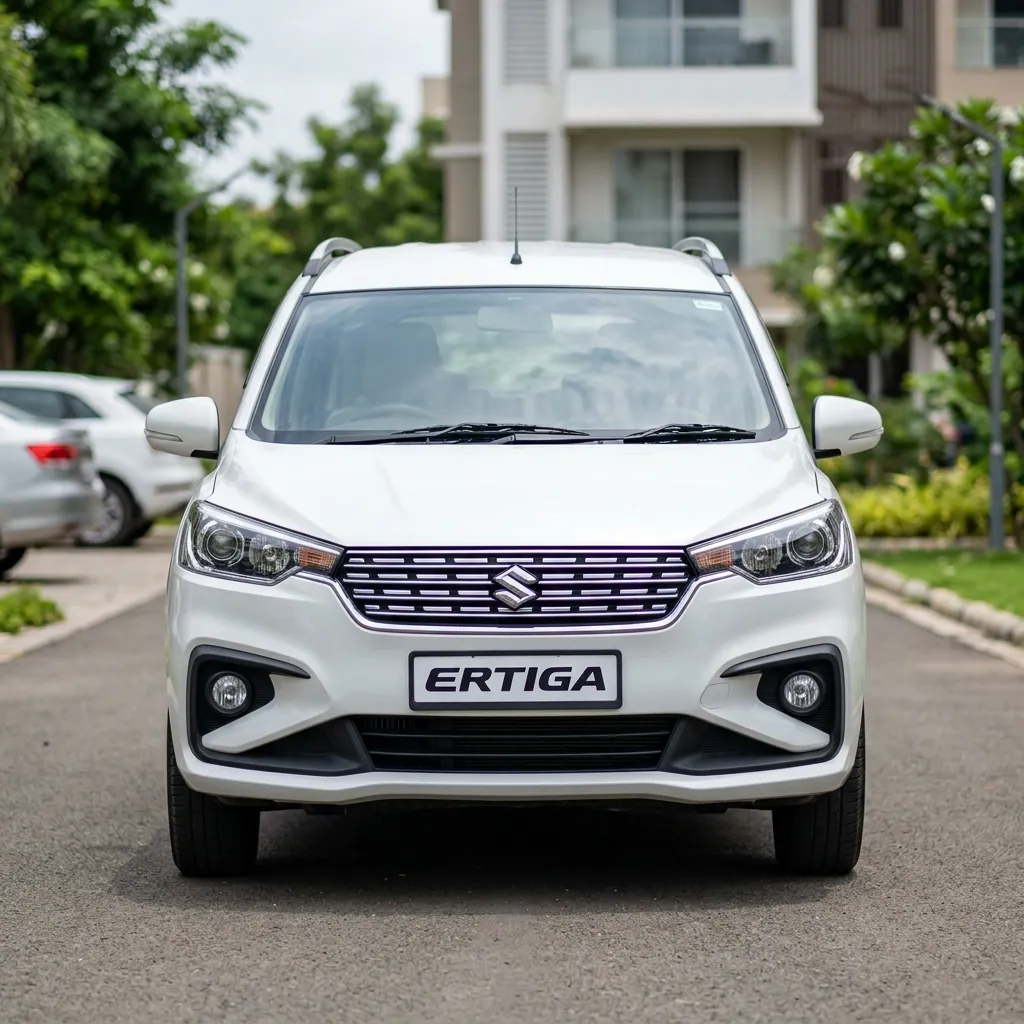 Maruti Suzuki Ertiga Front Exterior view - available for hire in Madurai