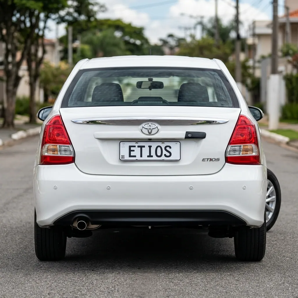 Toyota Etios Rear View view - available for hire in Madurai