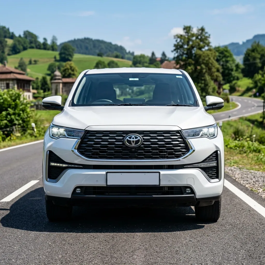 Toyota Innova Hycross Front Crossover view - available for hire in Madurai
