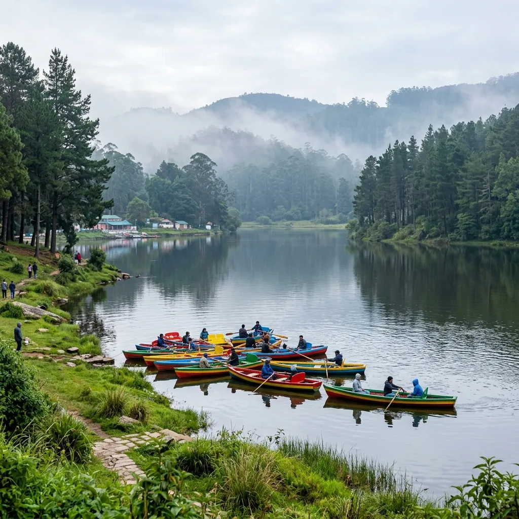 Kodaikanal Tour Package — Rowboat ride in Kodaikanal Star Lake