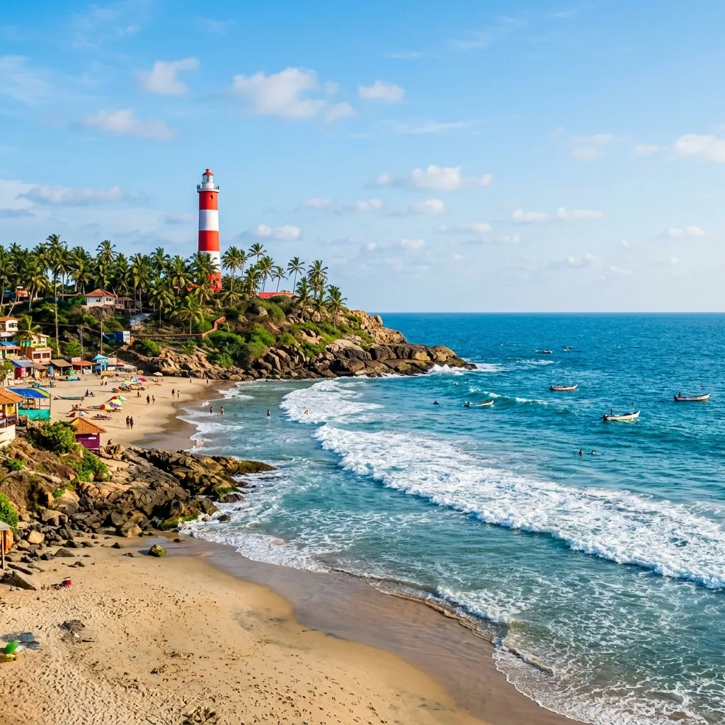 Kovalam Trivandrum Tour Package — Lighthouse beach & Hawa beach walk