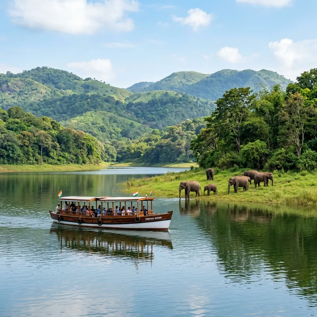 Thekkady Tour Package — Periyar Wildlife sanctuary lake boating